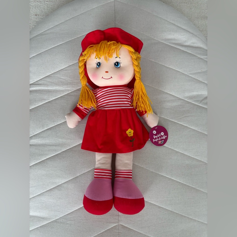 | NWT | Red & Pink Plush Rag Doll
